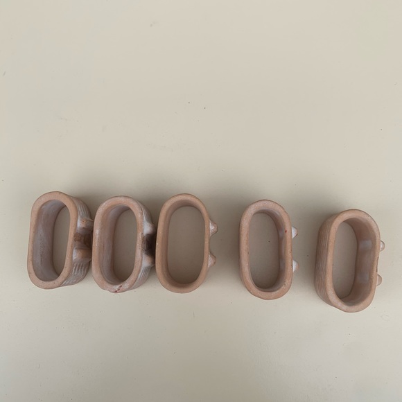 Napkin Rings / Holders Terracotta Woven Design - Picture 3 of 8